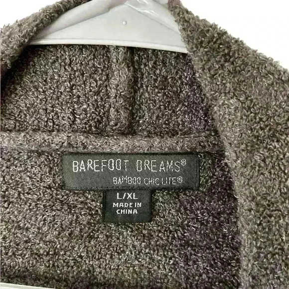 Barefoot Dreams Cardigan Sweater Womens L / XL Brown Open Front Bamboo Chic Lite - Picture 3 of 4